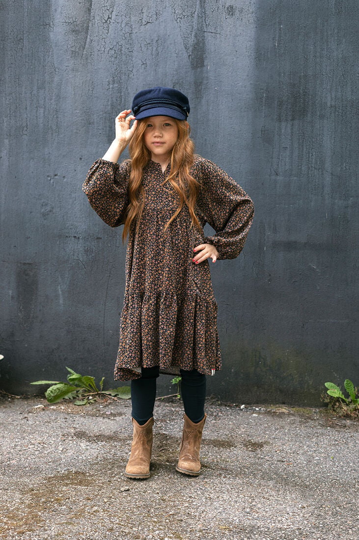 LOOXS zwarte looxs midi jurk 2231-7822