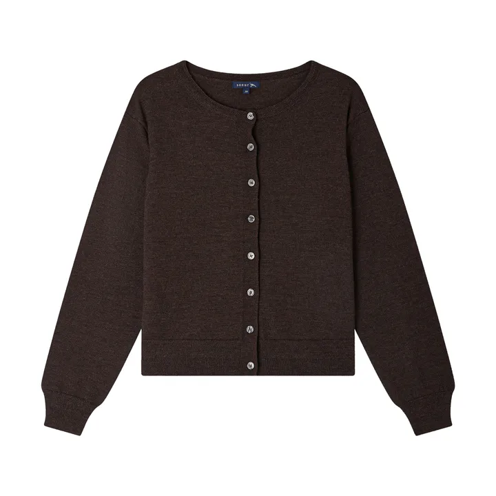 Soeur Gilet Tita Laine Mérinos | Marron