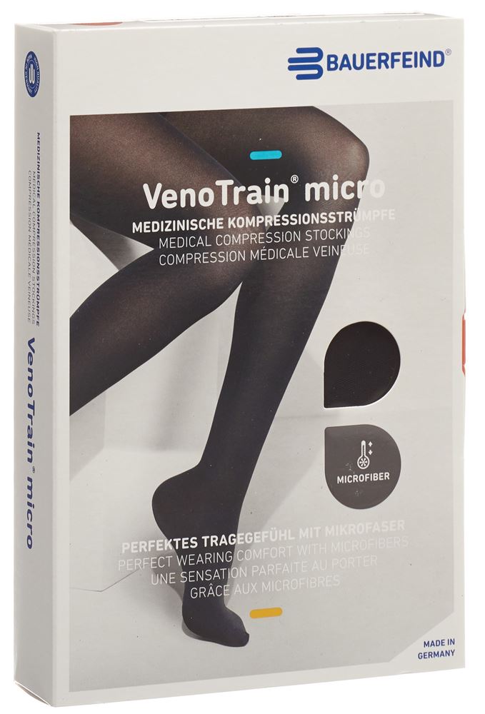 Bauerfeind VenoTrain Micro KKL2 AT XL normal/long geschlossene Fussspitze schwarz 1 Stk