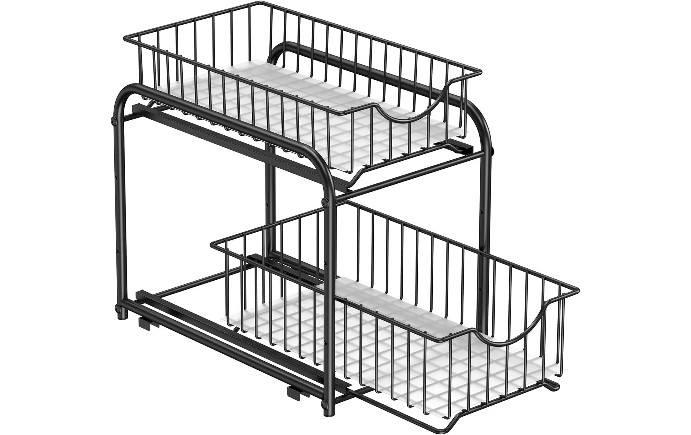 Ausziehbare Home Organizer SchwarzKüchenregal Schubladen