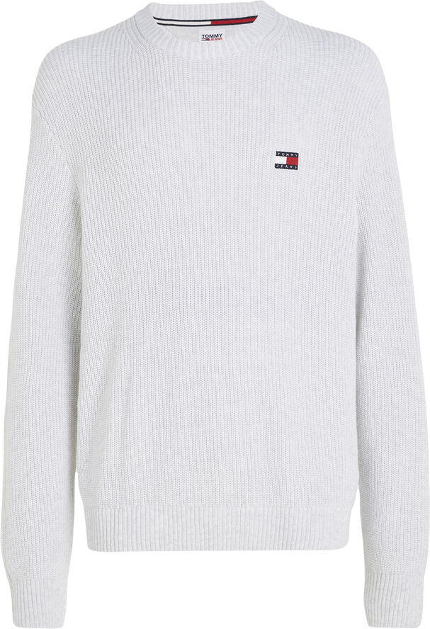Tommy Hilfiger TJM REG TONAL XS BADGE SWEATER Silver grey htr