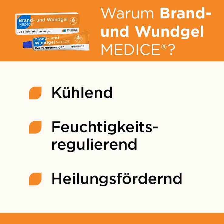 Brand- und Wundgel Medice bei Verbrennungen, 25 g