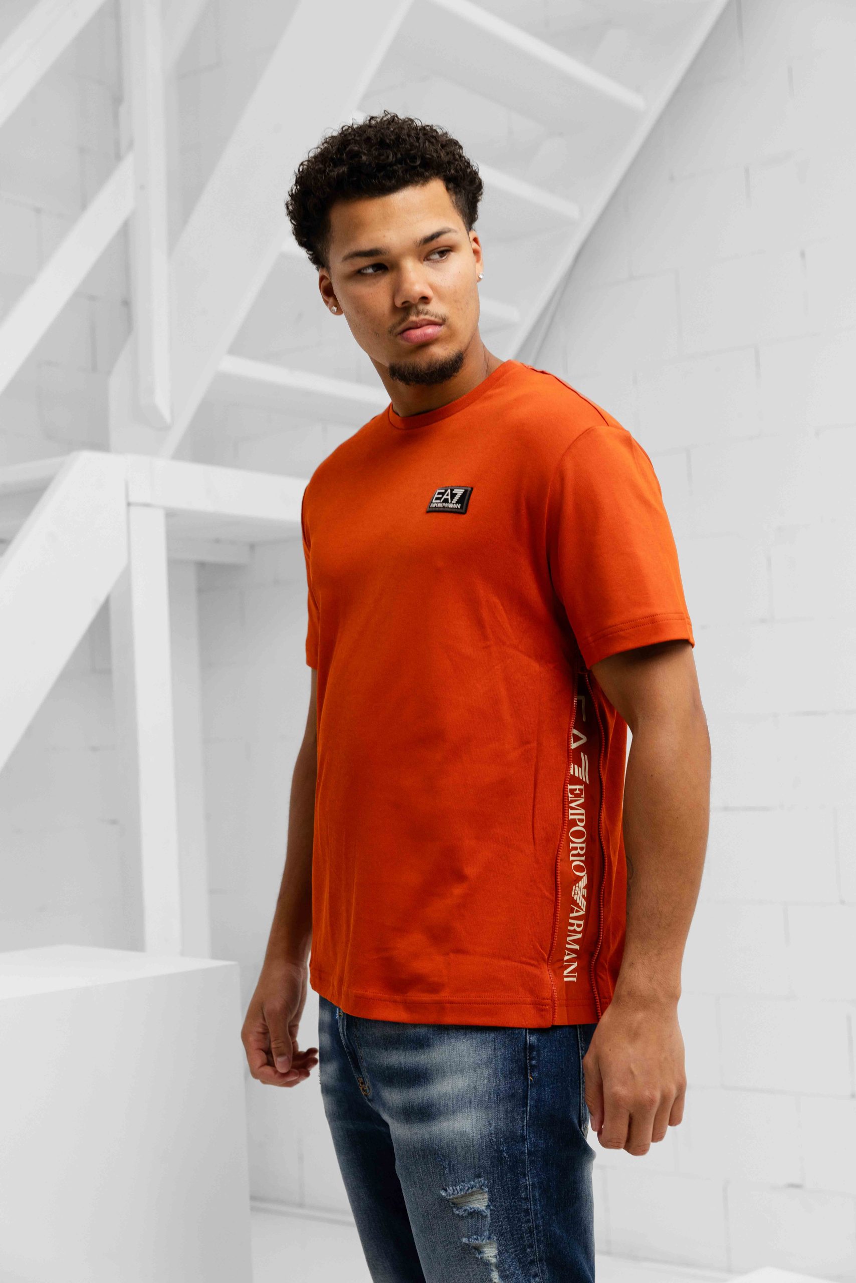 EA7 Emporio Armani 7M000516 T-Shirt Heren Oranje