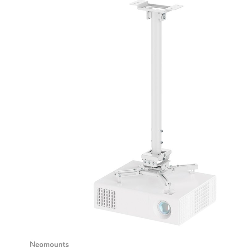 Neomounts CL25-550WH1 Support de plafond pour vidéoprojecteur - h74.5-114.5 cm - installation facile - orientable