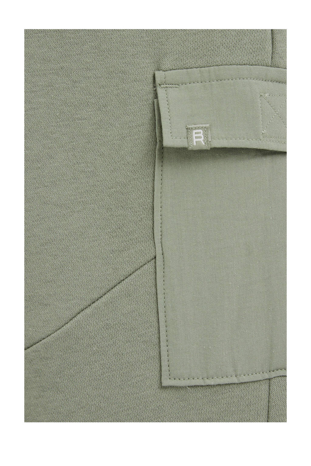 WE Fashion Blue Ridge slim cargo broek lichtgroen