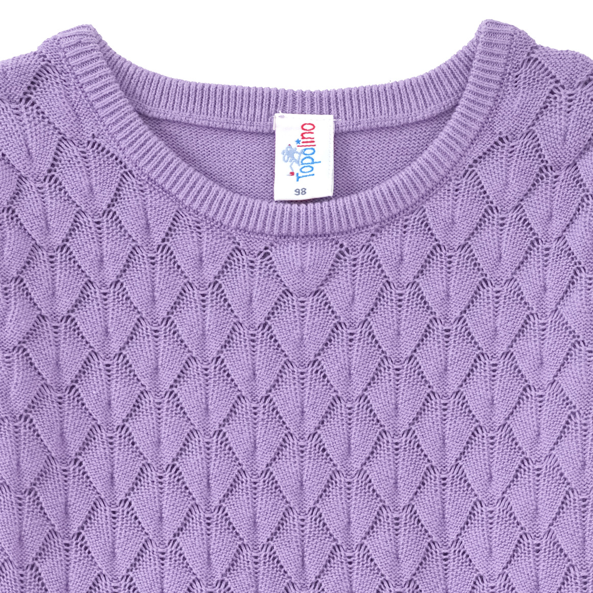 Topolino Mädchen Strickkleid mit Wabenstruktur helllila