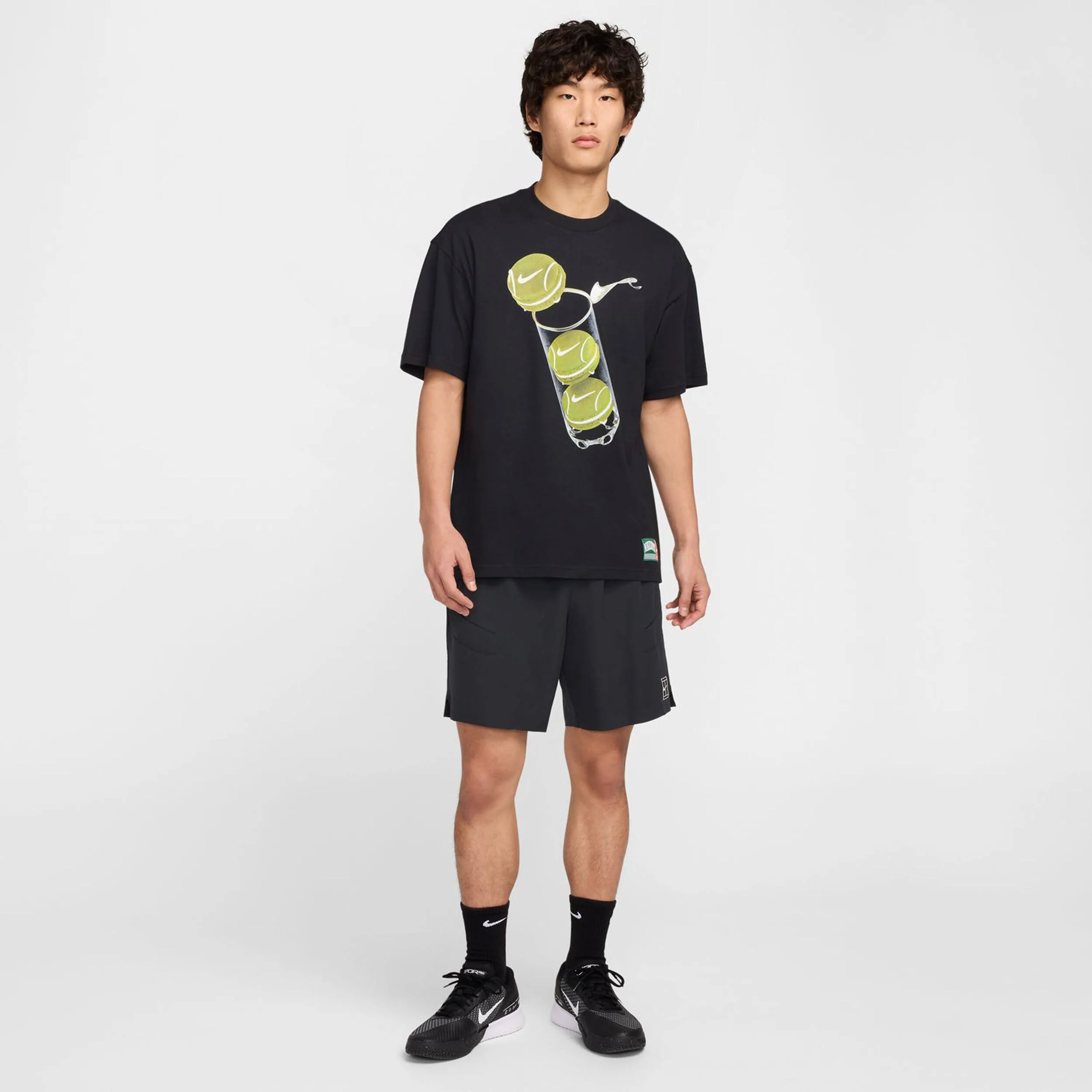 Nike Court M90 French Open T-shirt Hommes - Noir