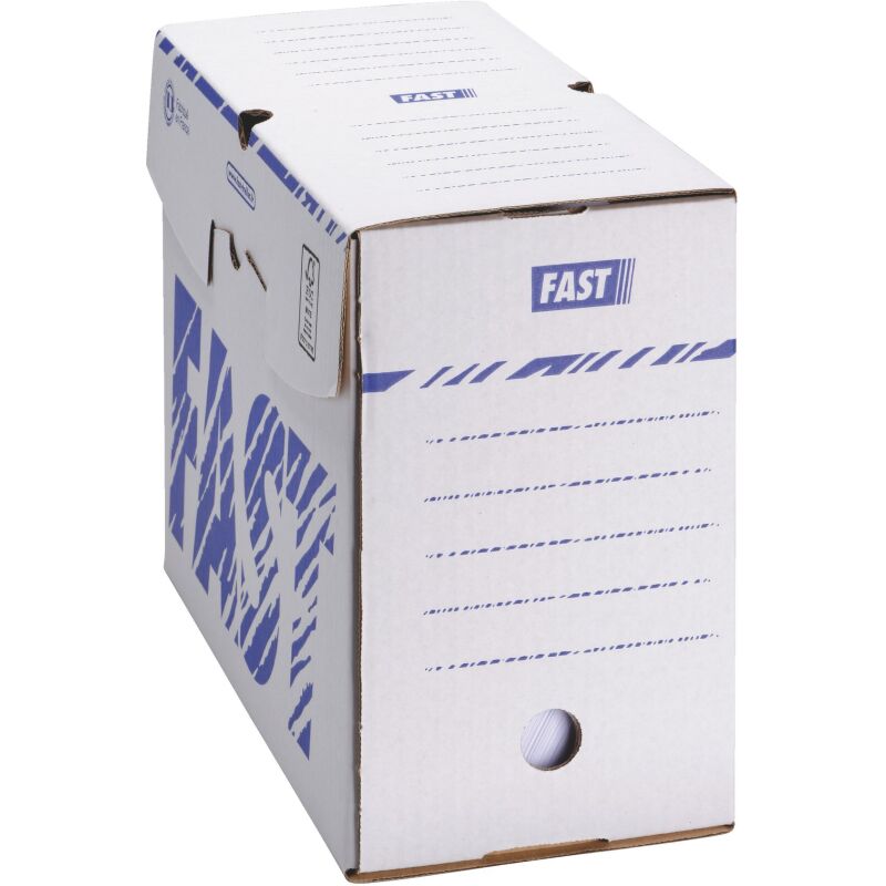 Boîte archives carton Fast dos 15 cm blanche