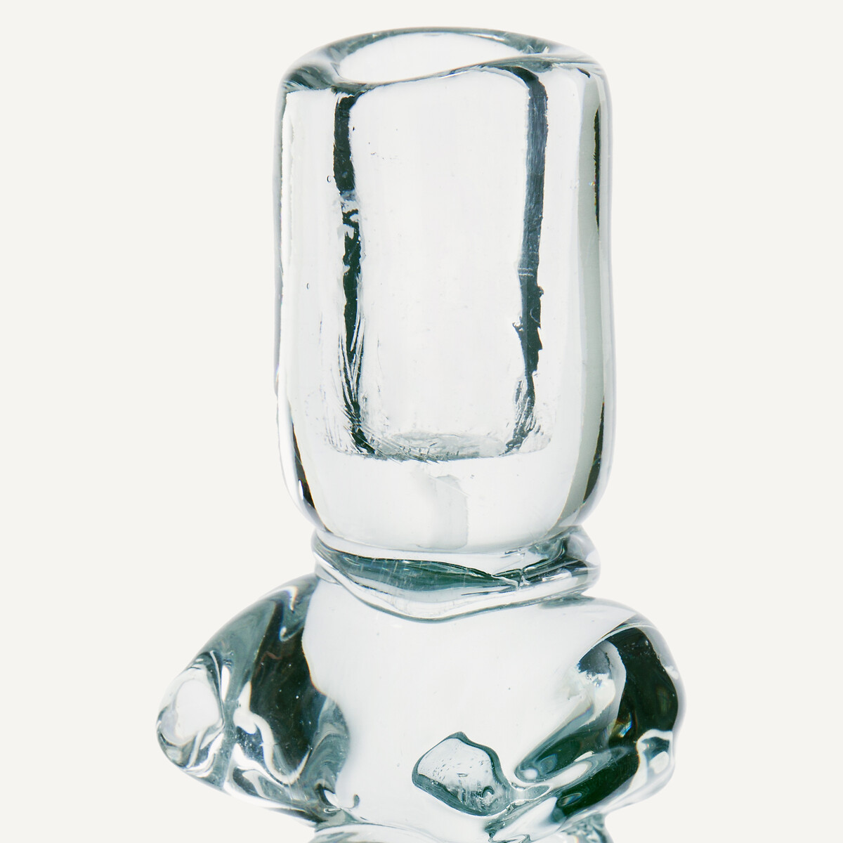 AM.PM<br>Castiçal de vidro transparente, 29,5 cm de altura, Qimera