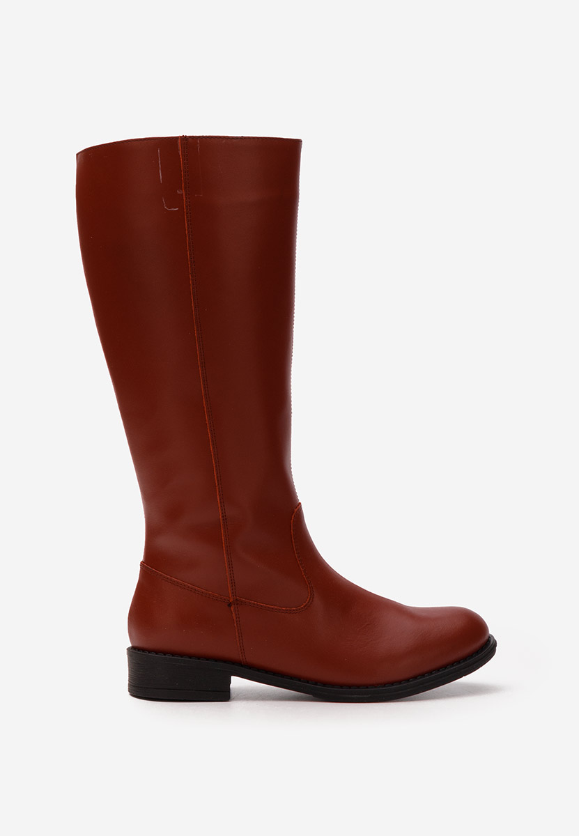 Bottes femme en cuir bordeaux Bordo Ipora
