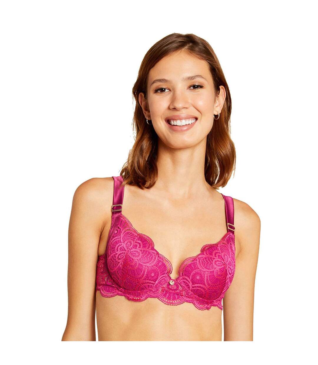 Soutien-gorge ampliforme coque moulée rose Lucy