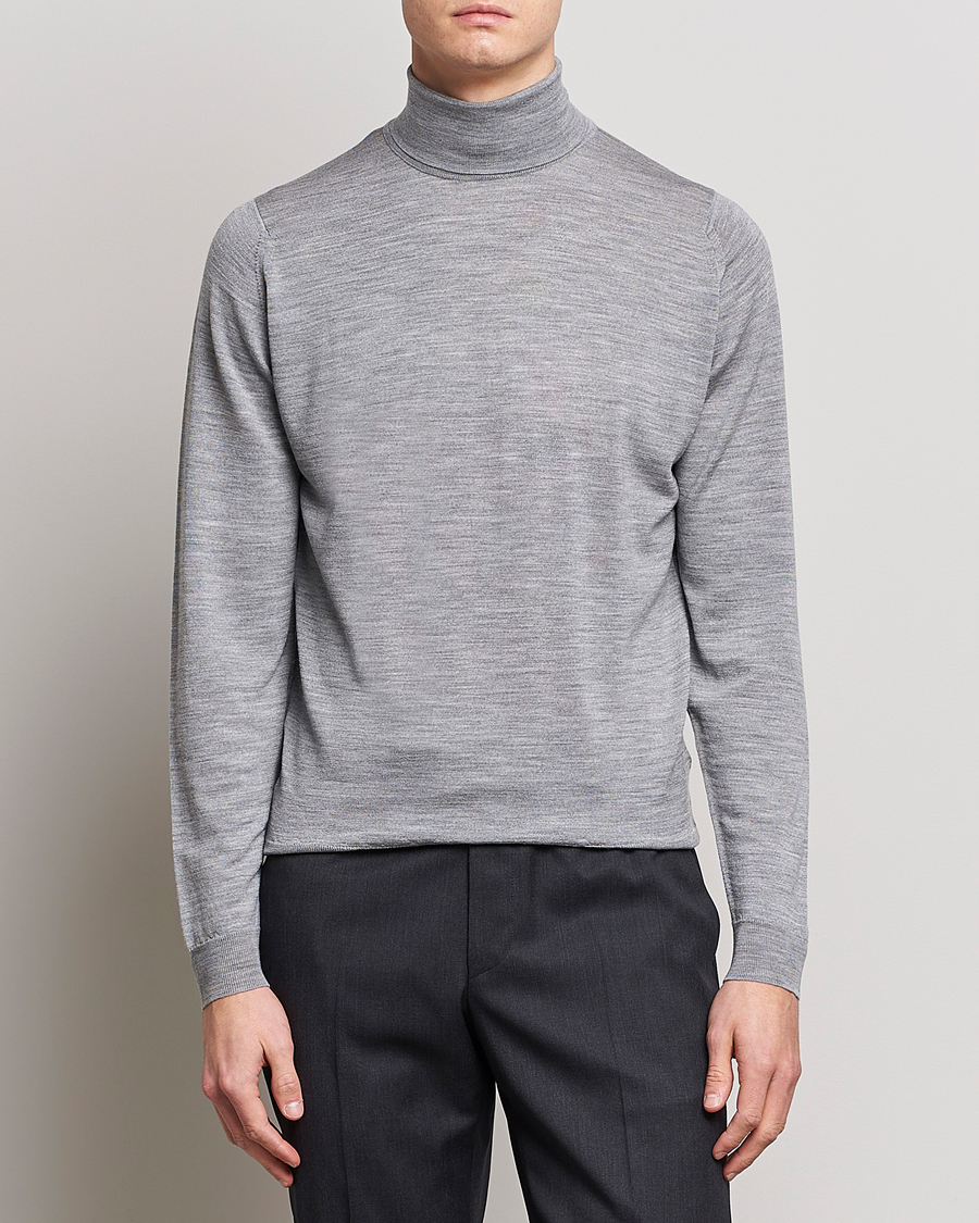John Smedley Cherwell Extra Fine Merino Rollneck Silver