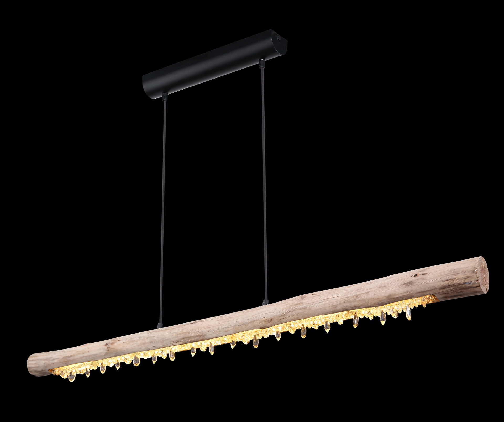 GLOBO LED Balkenpendel FELICITAS 120 cm schwarz /Holz
