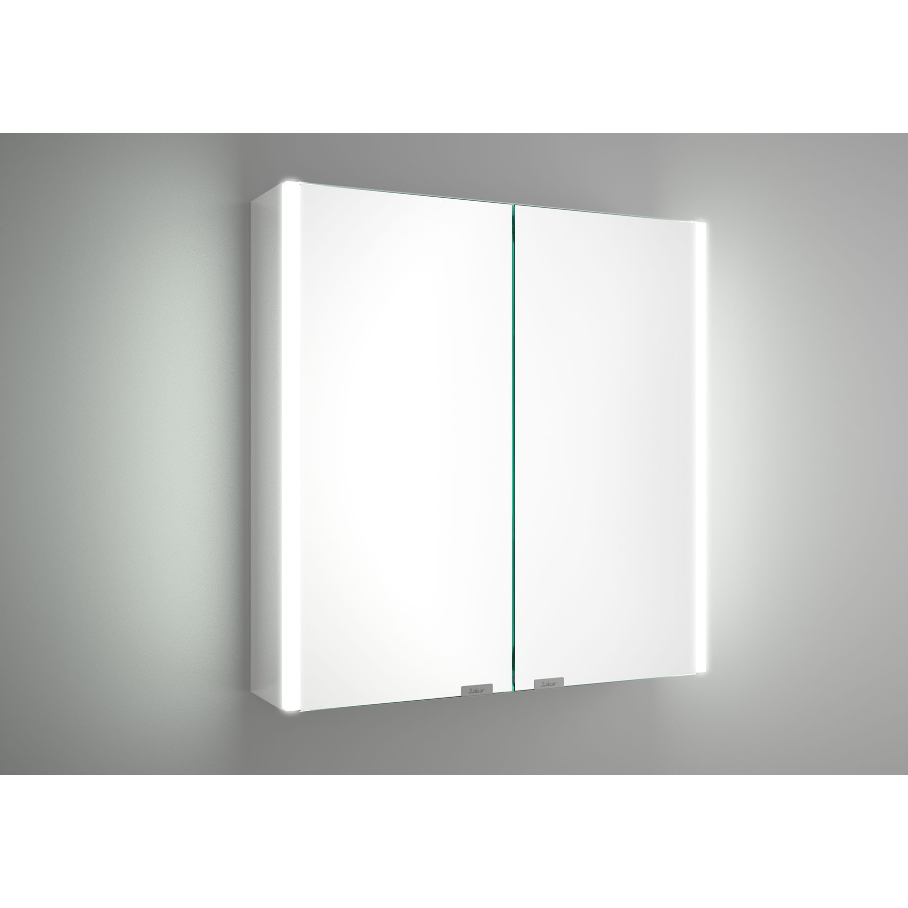 Muebles Ally spiegelkast met verlichting zijkant 73x65cm wit