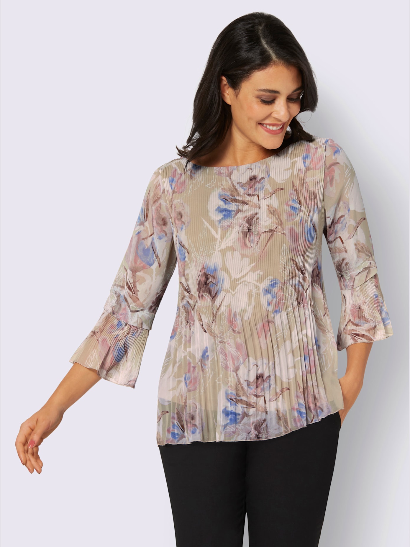 Chemisier motif floral féminin