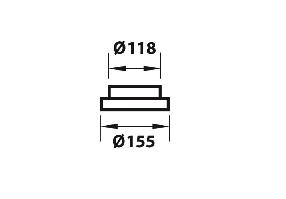 OVERGANGSRØR ADURO Ø118/Ø155