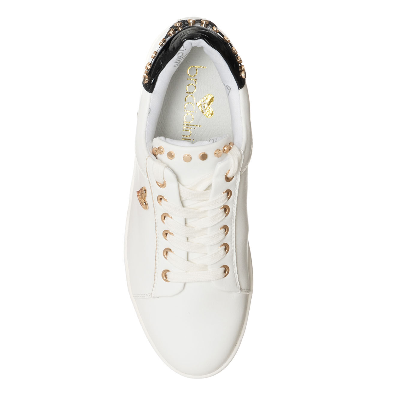 Tua By Braccialini Sneakers en Cuir Fano blanc/noir