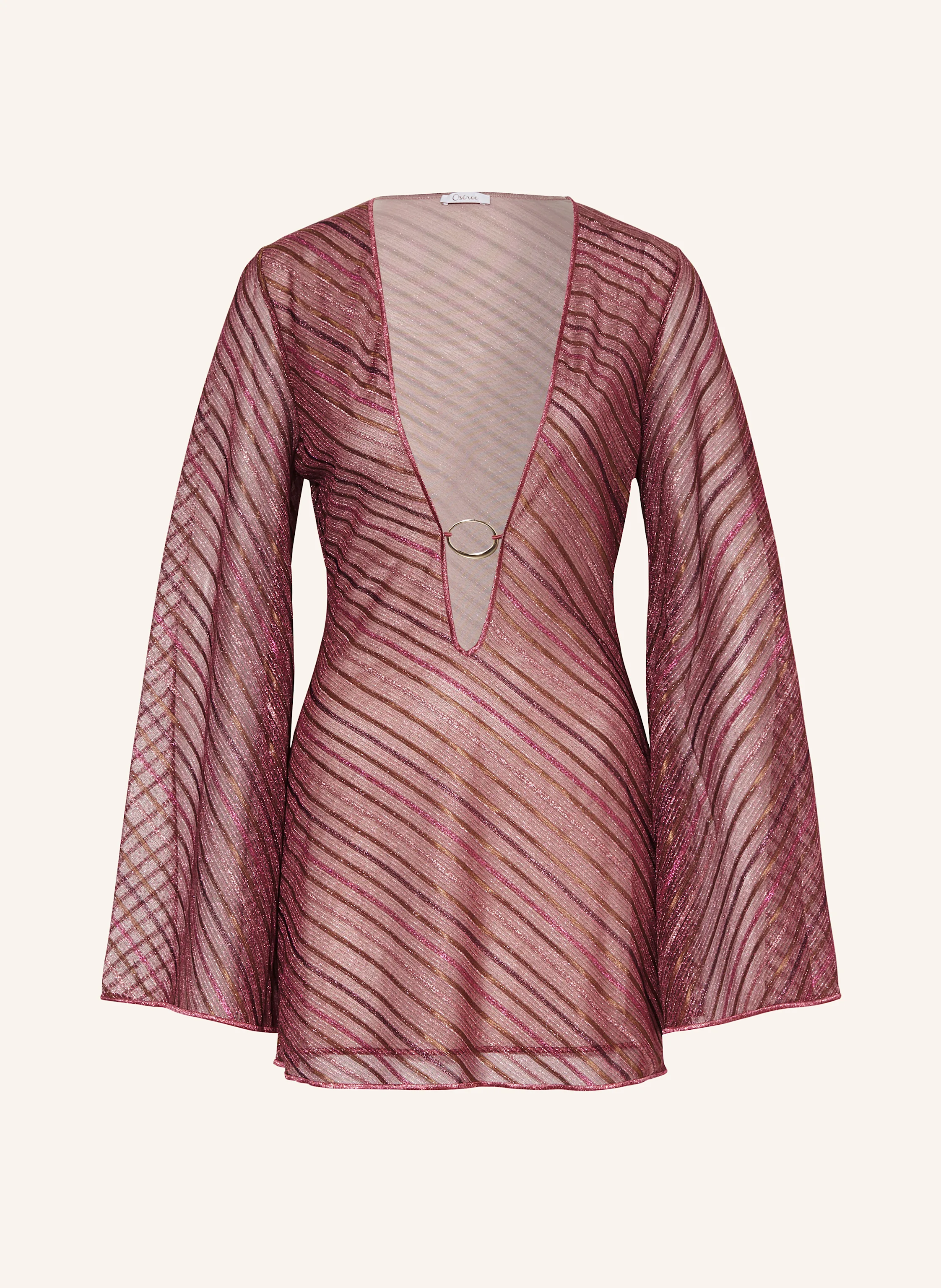 Oséree Strandkleid SHINY STRIPES mit Glitzergarn