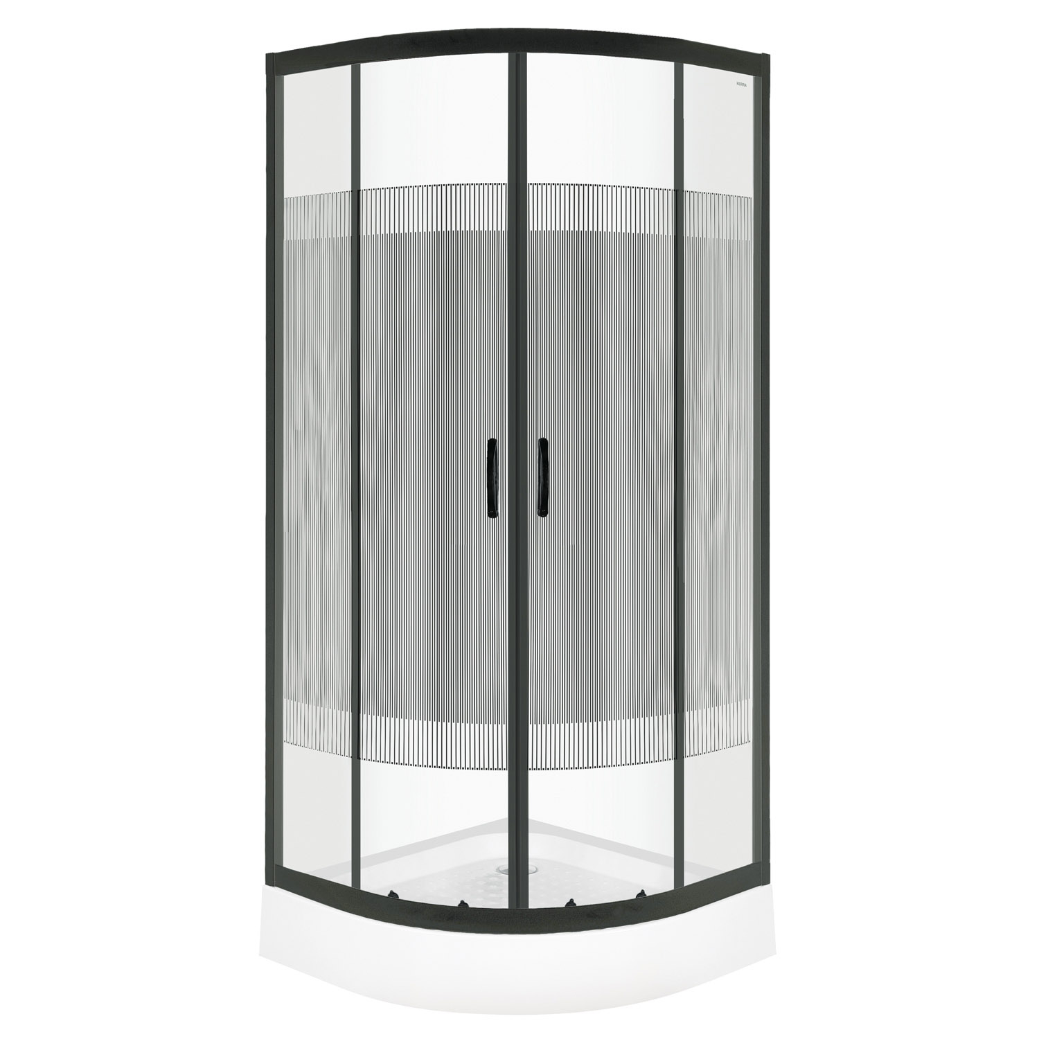 Kerra Xenia Duo Black douchecabine 90x90cm met douchebak