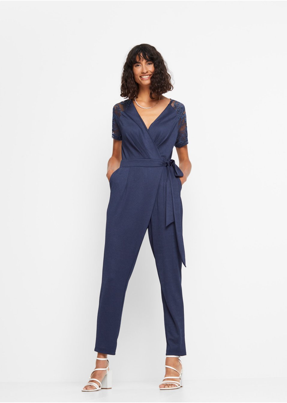 Combi pantalon à dentelle