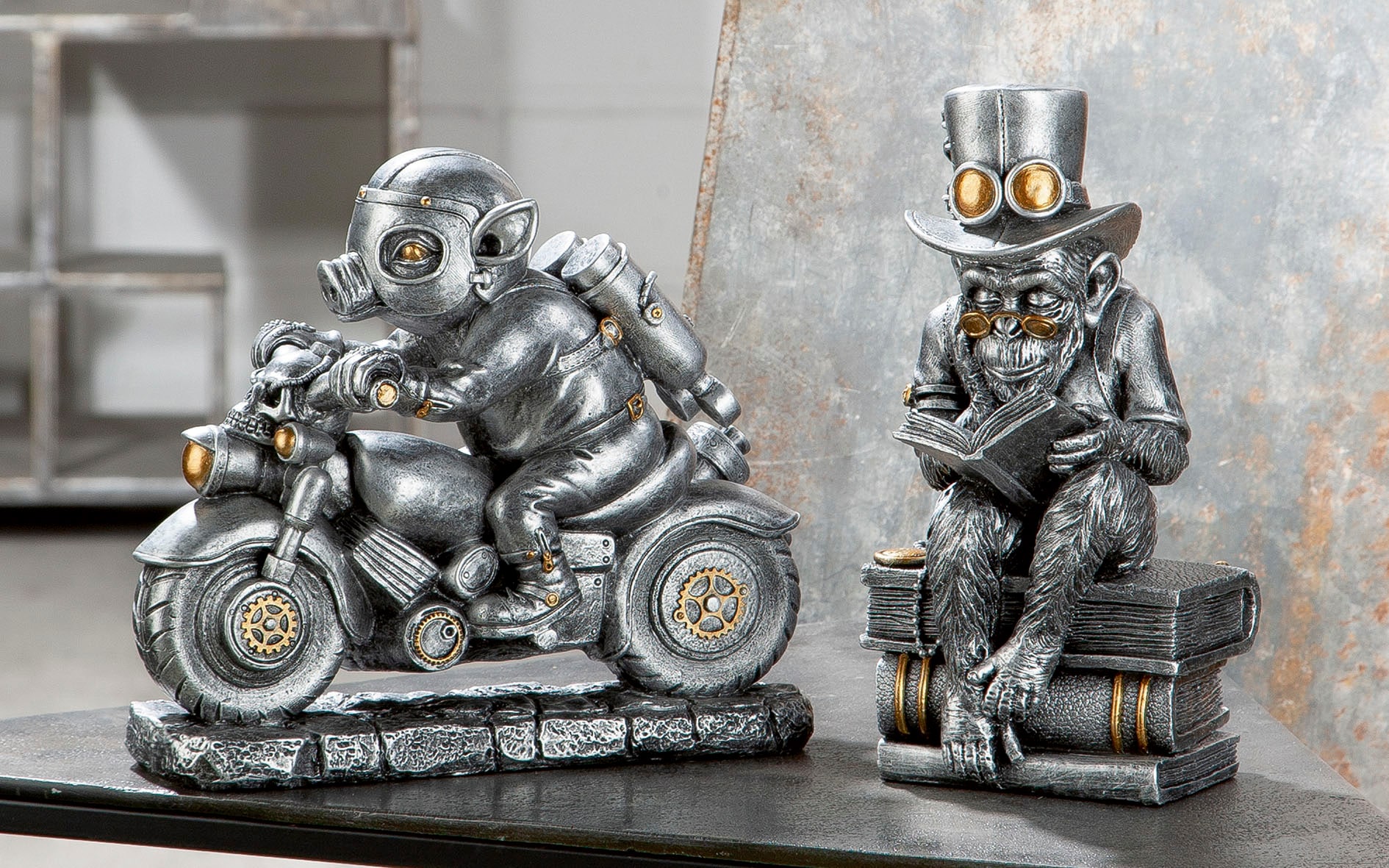 Casablanca by Gilde Tierfigur »Skulptur Steampunk Motor-Pig«