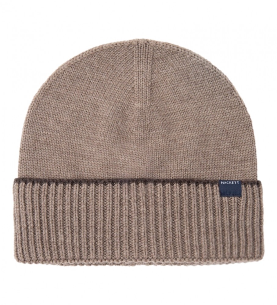 Chapéu Hackett em lã merino cor taupe