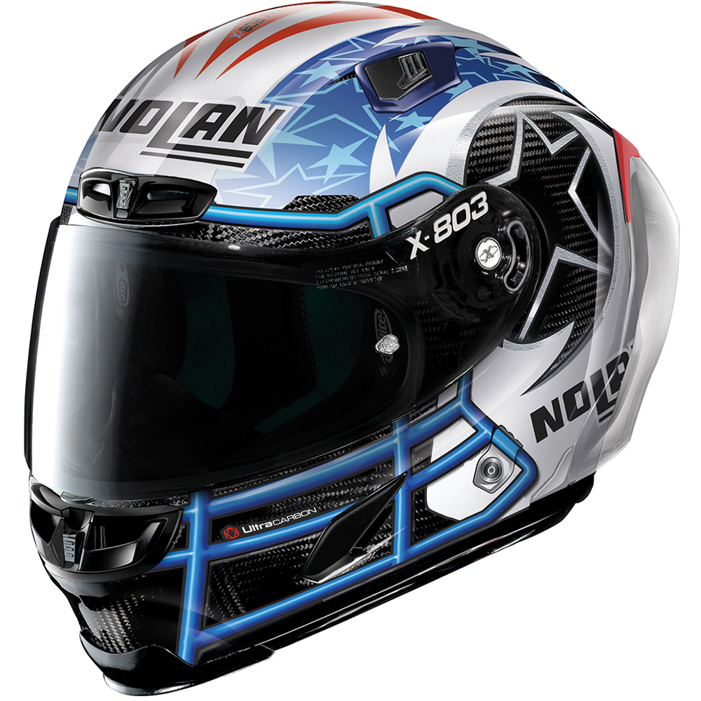 X-lite - Casque X-803 RS Ultra Carbon Replica Alex Rins Blanc / Bleu / Rouge