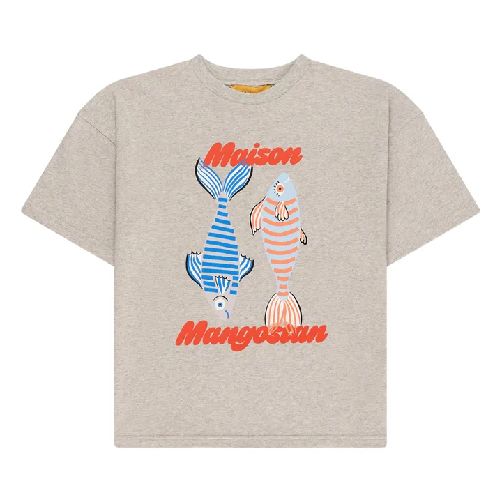 Maison Mangostan T-Shirt Anchovies Coton Bio | Gris chiné