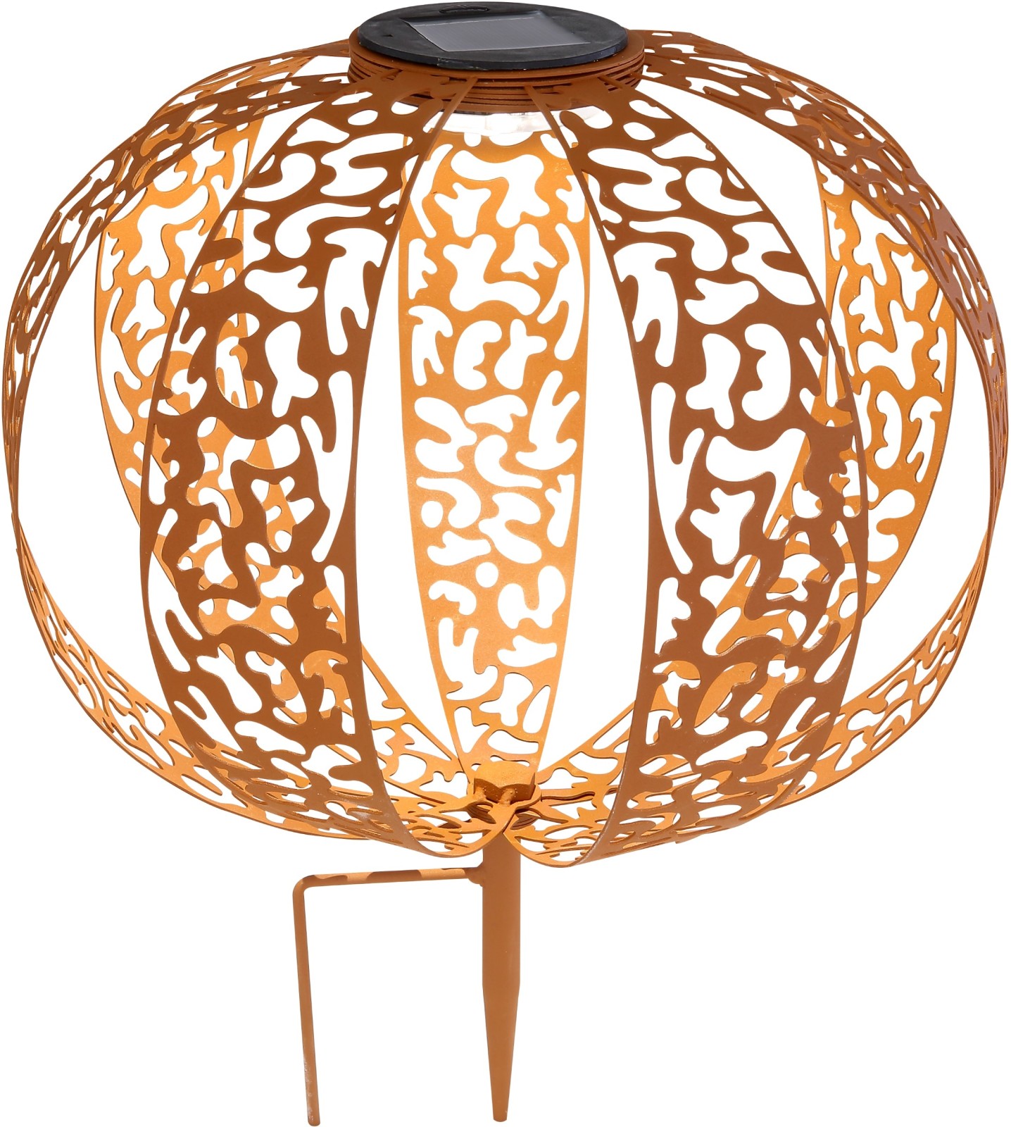 LED-Solarleuchte - rostfarbe antik - Ø 30 cm