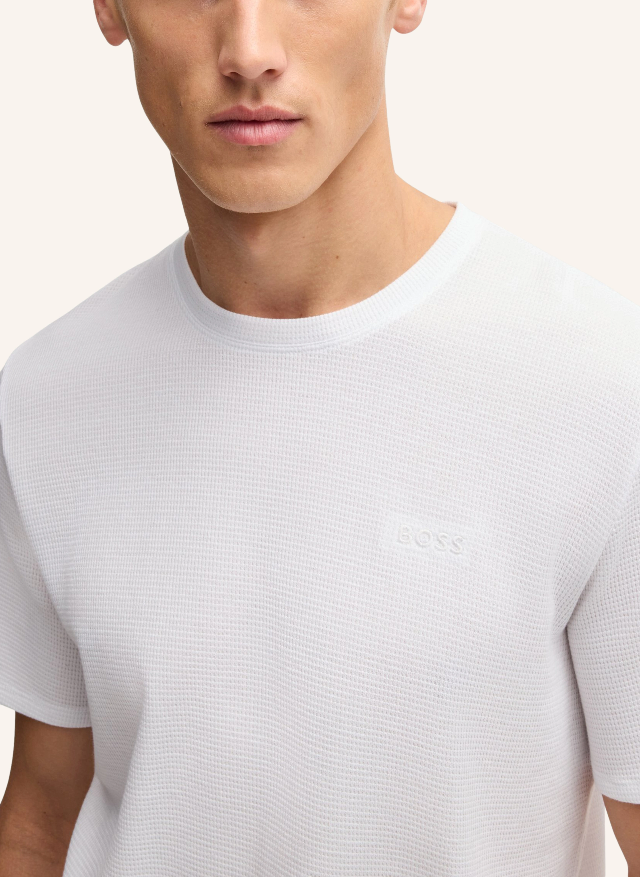 BOSS Pyjama-Oberteil WAFFLE T-SHIRT Regular Fit