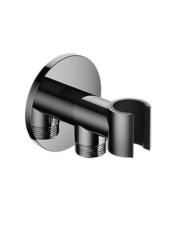 Hotbath Cobber Wandsteun met doucheaansluiting Zwart Chroom M515