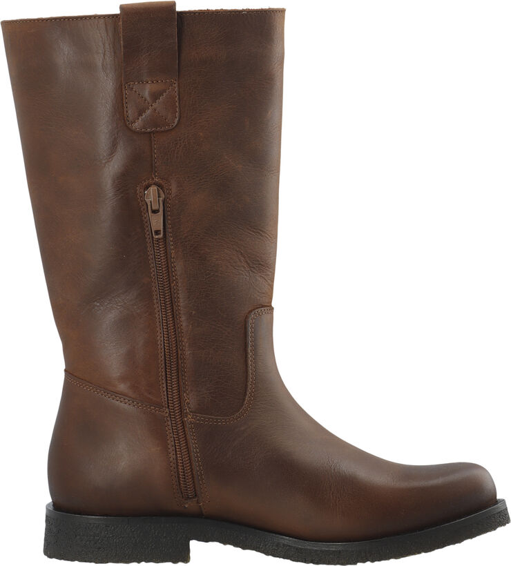 Cashott CASFREJA Pull On Boot Warm Lining Pull Up Leather Cognac