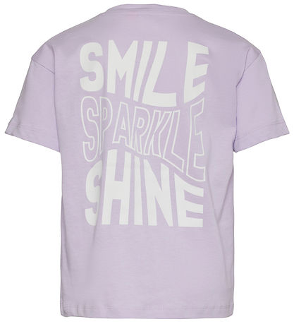 Vero Moda Girl T-shirt - VmSparky - Pastel Lilac/Black Print