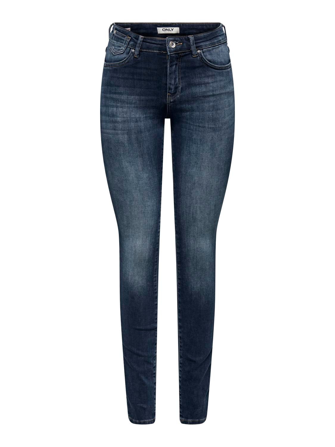 ONLBLUSH Mittlere Taille Skinny Fit Jeans Blue Black Denim