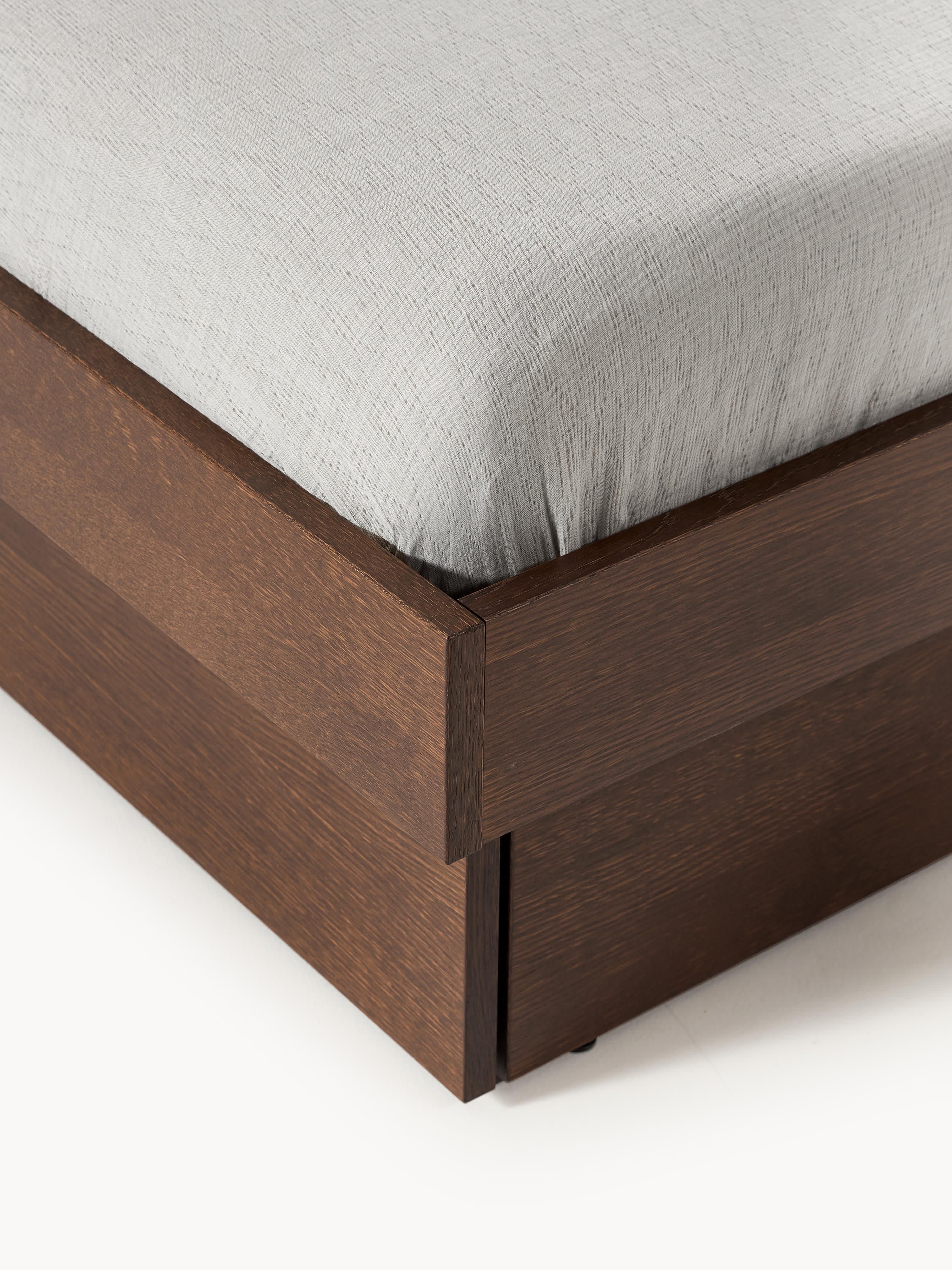 Houten bed Nanto met lades en hoofdeinde