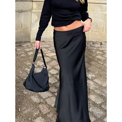 Neo Noir Vicky Heavy Sateen Nederdel, Black, 38