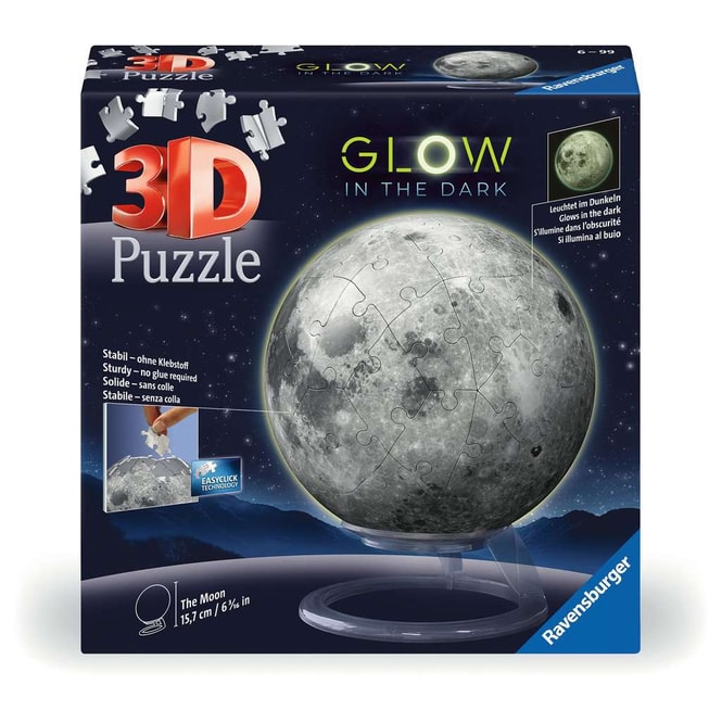 3D Puzzleball - Glow in the Dark - The Moon