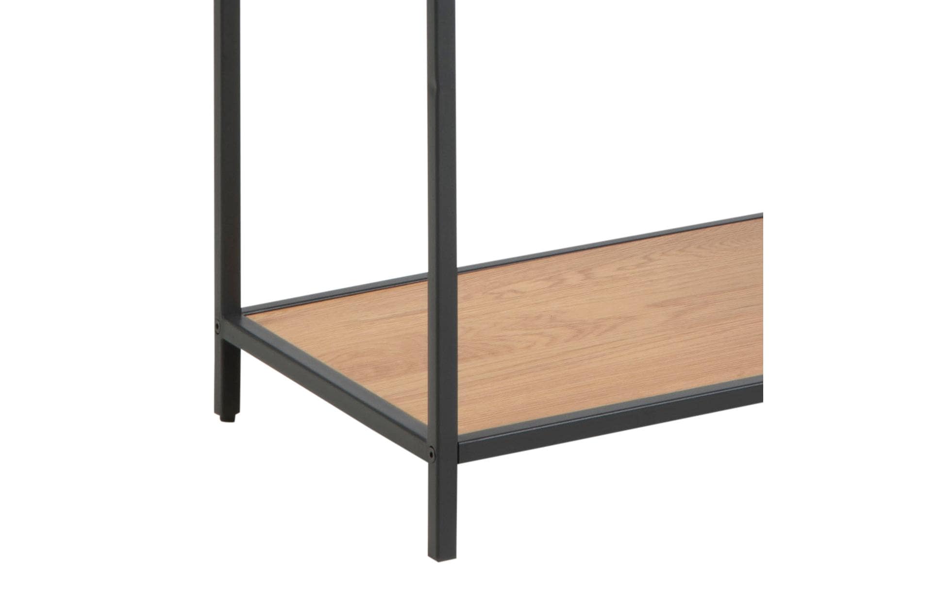 Regal Seaford 77 x 35 x 185 cm, Eiche/Schwarz matt<br>Bücherregal
