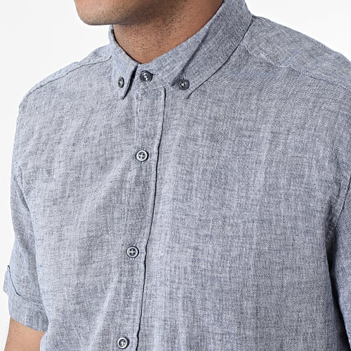 Chemise A Manches Courtes JMC-853 Gris Anthracite Chiné
