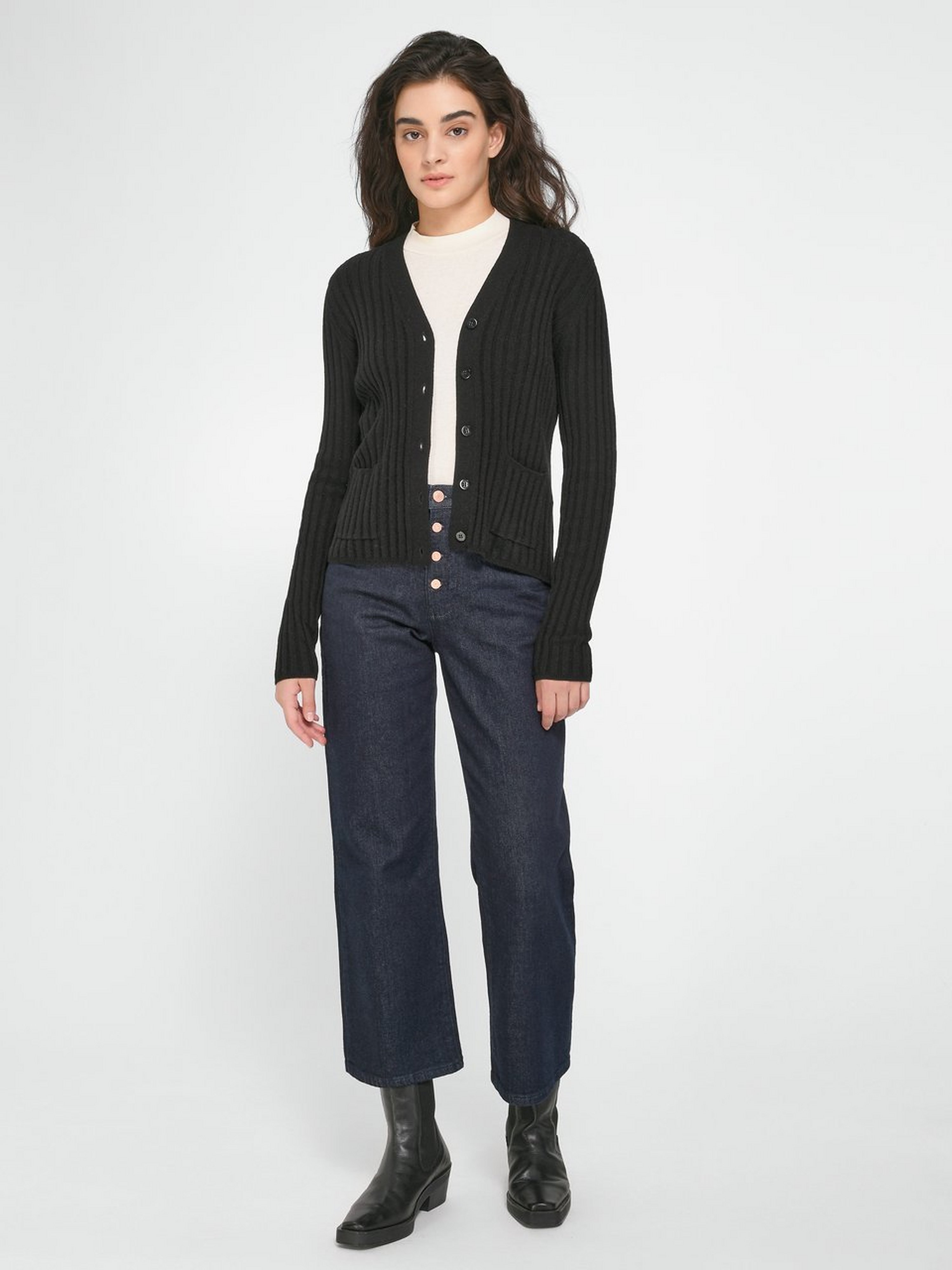 Strickjacke aus Schurwolle und Kaschmir