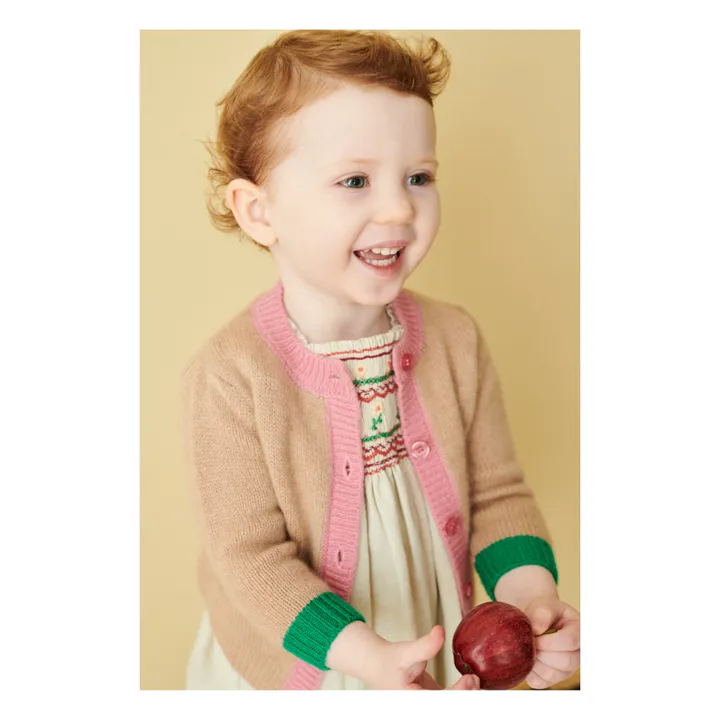 Caramel Cardigan en Cachemire Anise | Rose