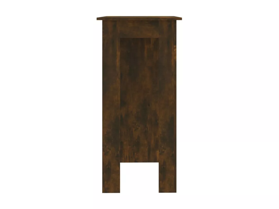 Table de bar avec étagère Chêne fumé 102x50x103,5 cm Aggloméré