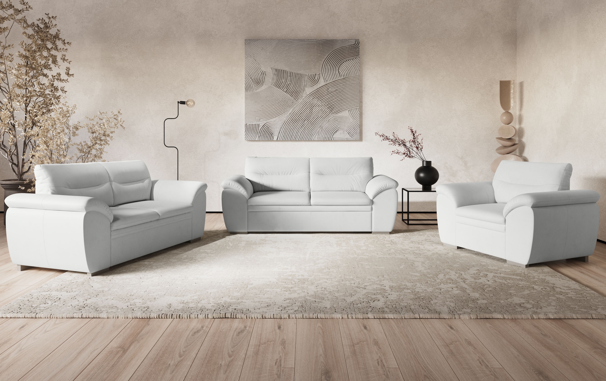 COTTA Polstergarnitur »Leandra« Set bestehend aus: 2-Sitzer & 2,5-Sitzer