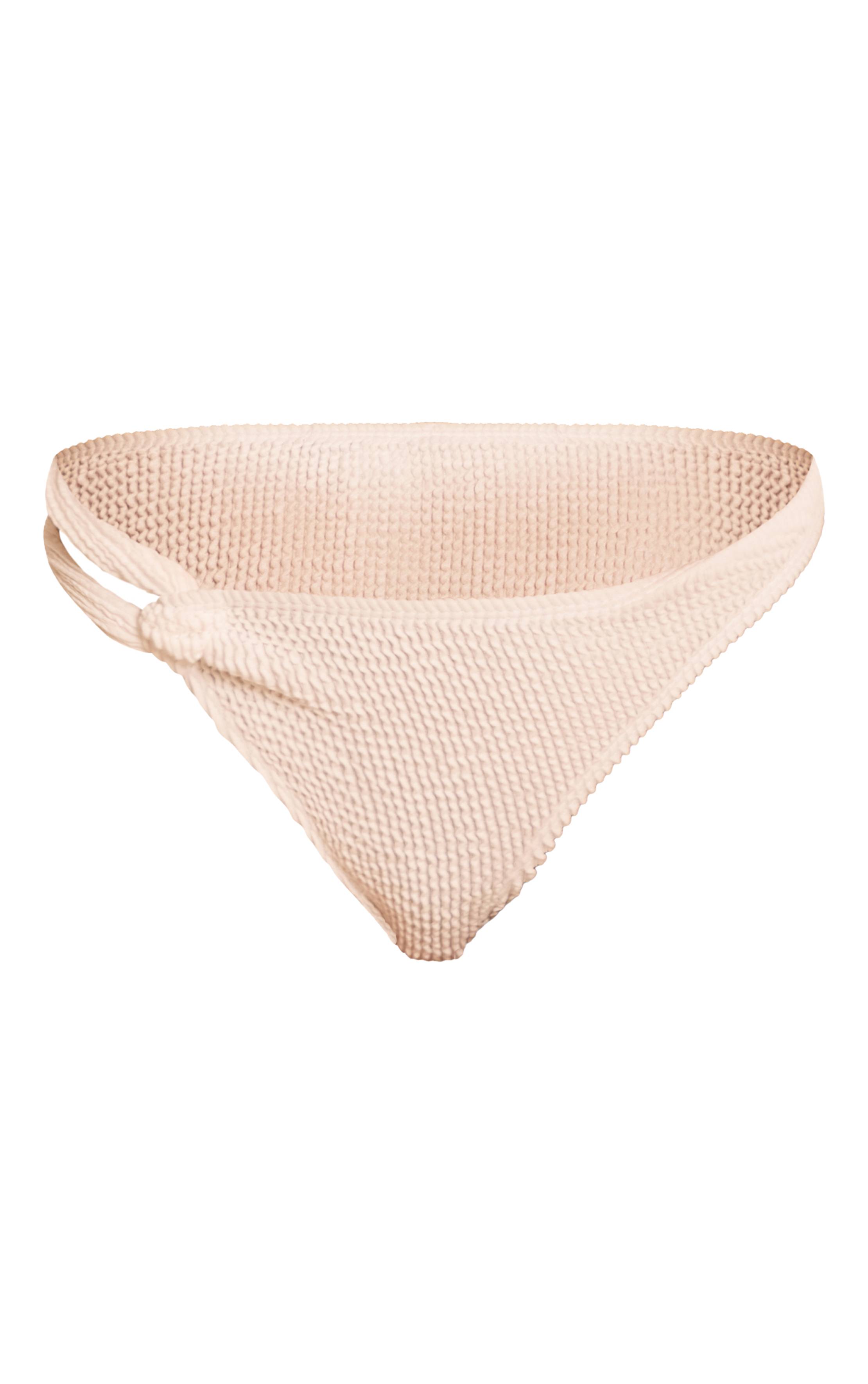 Blanc Haut De Bikini Asymétrique À Une Épaule Effet Crinkle
