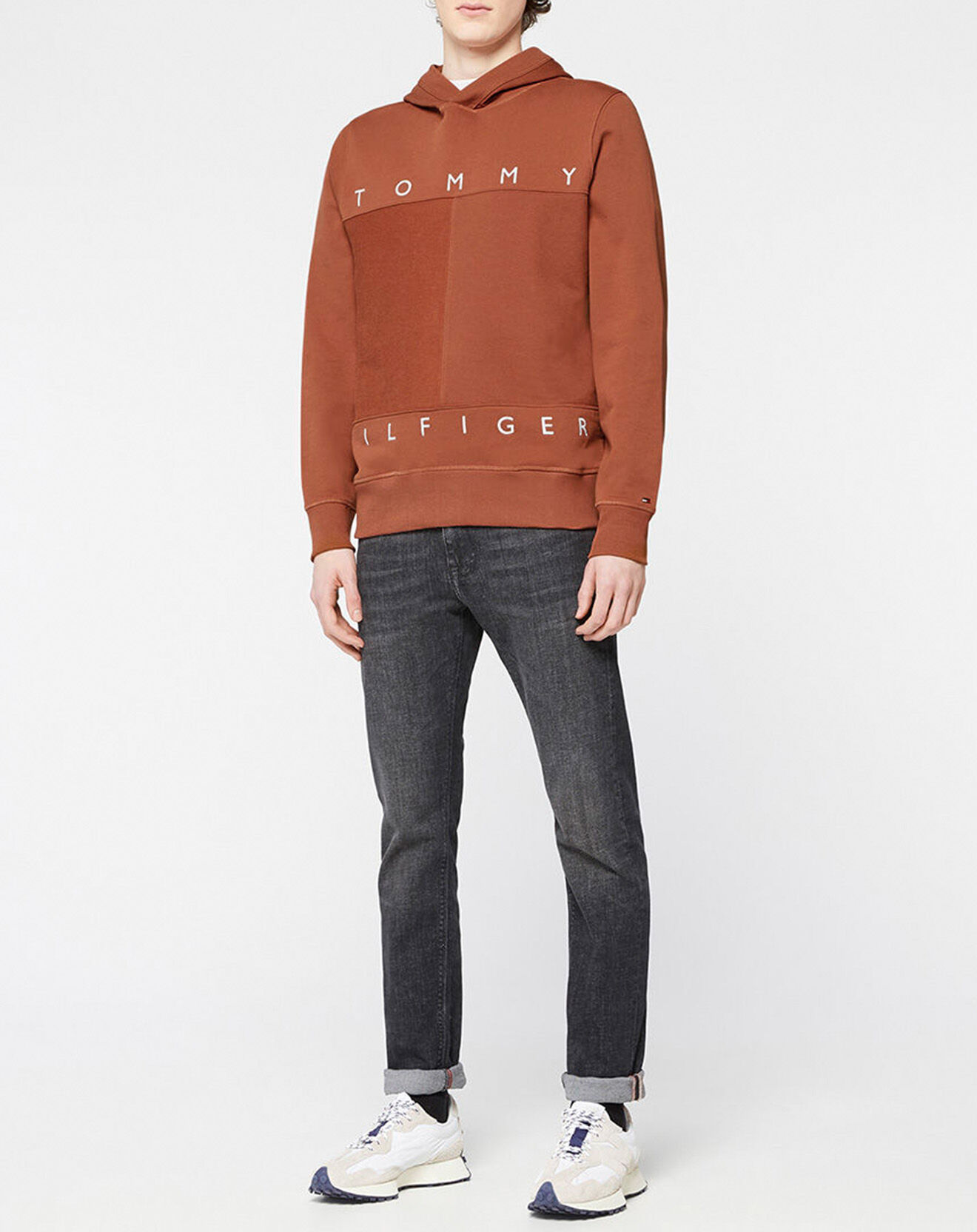 Tommy Hilfiger Sweat à capuche Large Flag bois de rose
