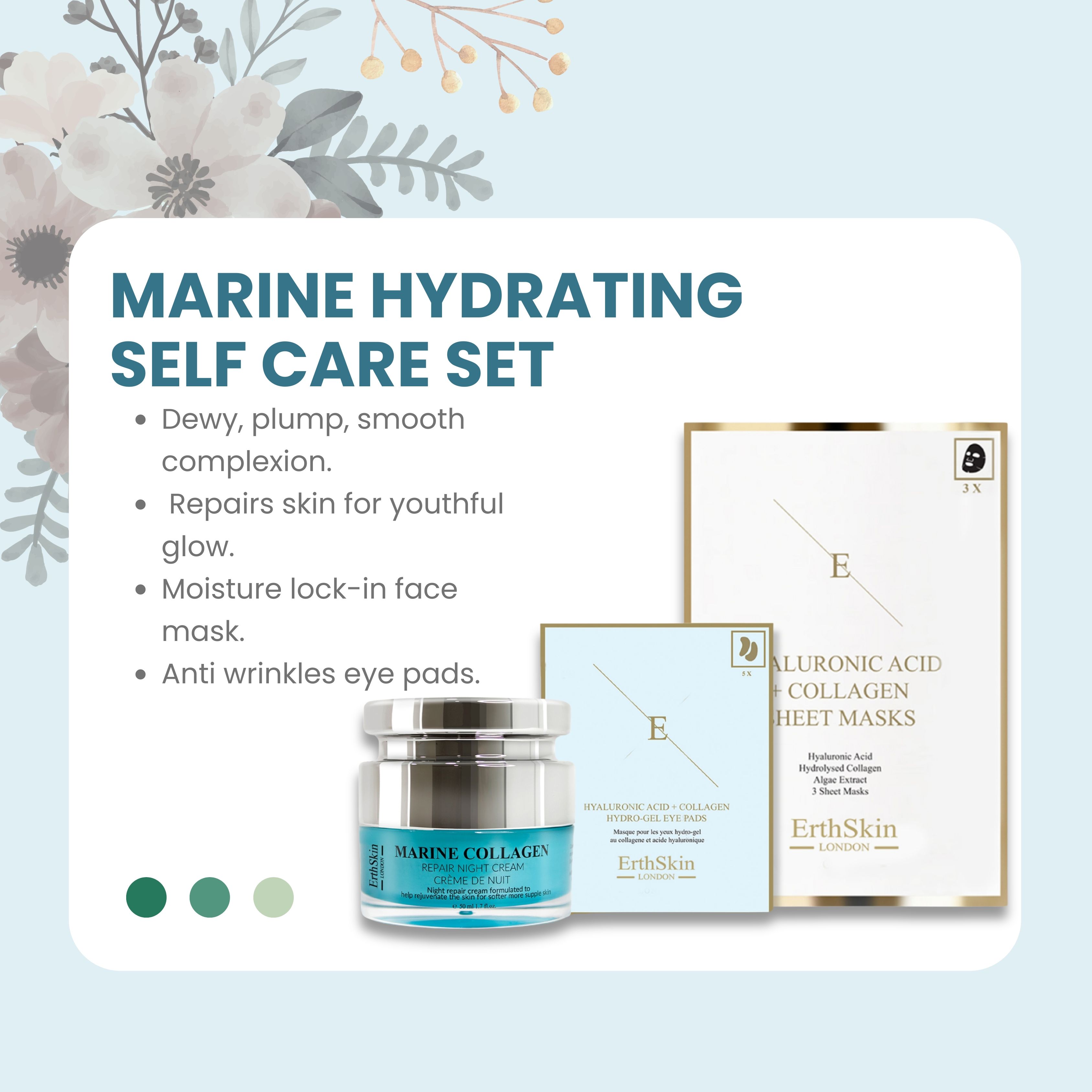 Erth skin london Hyaluron + Collagen Nachtpflege Set