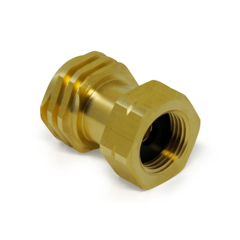 Adapter für USA Gasregler an deutsche Propangasflasche 3/8 Type 1 QCC (ACME) -> G.12 W21,8 x 1/14 LH