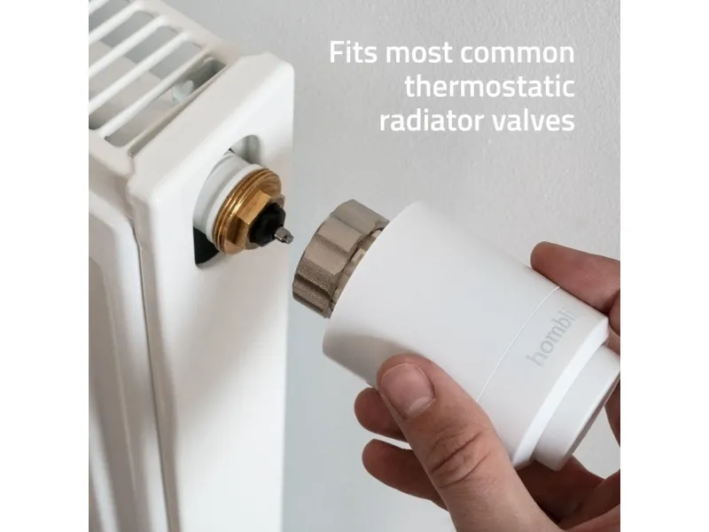 Hombli HBPP-0112 - Expansion Pack - radiatortermostat - smart, 2 1 - trådløs - Bluetooth LE - hvid (pakke med 3)