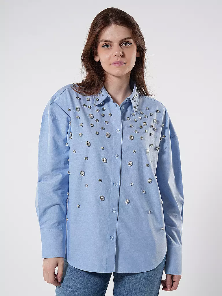 LIU JO Bluse CAMICIA RICAMATA blau