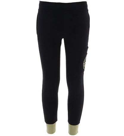 Stone Island Sweatpants - Sort m. Støvet Army Grøn